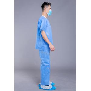 Knit Collar Unisex SMS 35g Nurses Scrub Suit Uniform