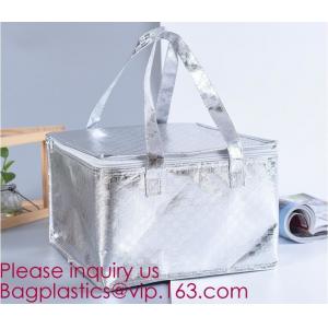 Promotional Custom Printed Disposable Non Woven Tote Lunch Thermal Insulated Food Deliver Cooler Bag, BAGEASE, BAGPLASTI