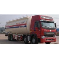 China 350hp White And Red Color Fuel Tank Truck , Liquid Tank Truck 8x4 40000L on sale