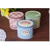 China White Metal  Wine Tin Box With Embossing , Custom Tin Packaging Oval Tin Containers wholesale