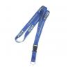 Printed Blue Full Color Lanyards , Screen Printed Lanyards With Key Ring
