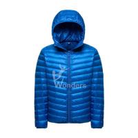 China Men's Solid Lightweight Puffer Sports Down Jackets With Hood on sale