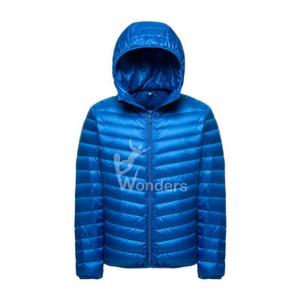 Men's Solid Lightweight Puffer Sports Down Jackets With Hood