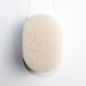 SGS Oval Natural Konjac Sponge No Coloring Facial Exfoliator Sponge