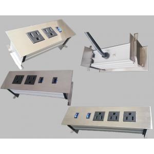 China 3 Outlets Furniture Power Strip , Embedded Tabletop Desktop Power Sockets supplier