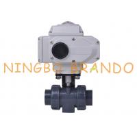 China Plastic PVC Electric Actuator Double Union Ball Valve UPVC CPVC on sale