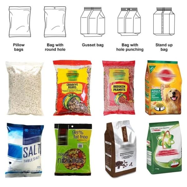 Vertical Vffs Automatic Granule Packing Machine Weighing Bagging Large Size