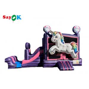 Inflatable Kids Slide Inflatable Unicorn Bounce House Jumper Slide Party Rental Unicorn Kid Zone Wet Dry Combo
