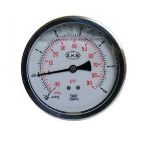 China 50mm White Aluminium Dials Gaseous Liquid-Filled Pressure Gauge With Glass Window supplier