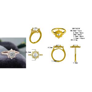 925 Silver Vintage Rose Gold Halo Gray Moissanite Ring 1ct Moissanite Anniversary Ring Wedding Ring