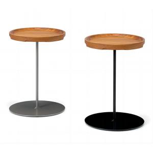 Plywood Small Side Coffee End Table Wooden Top Steel Base Tables For Lounge