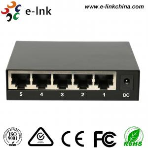 China Unmanaged 5 Port Ethernet POE Switch 10 / 100 / 1000Mbps 100000 Hours MTBF DC5V/1A wholesale