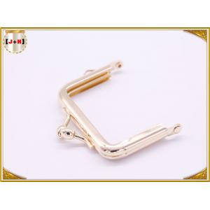 China Shiny Gold Corner Arc Clutch Bag Purse Frames With High Technology Plating supplier