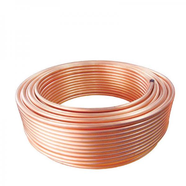 ASTM B280 Straight Industrial Copper Pipe 1m-6m For Air conditioner