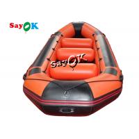China Self Draining Pvc Inflatable River Raft Boat Customized Red on sale
