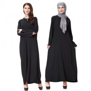 TWILL Style 68 Inches Jet Black Good Color Fastness Polyester Fabric For Dubai Abaya