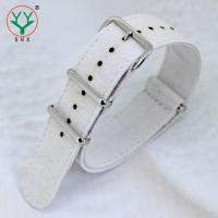 China SS304 Custom Canvas Watch Straps , Snowy White 20mm Canvas Watch Band on sale