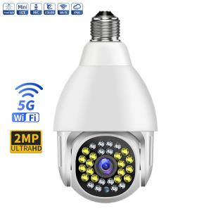 Smart Home Wifi 2MP Camera , 5g Wifi E27 Bulb Surveillance Security Camera