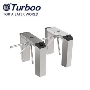 China Three Arms Waist High Turnstile Automatic Reset 304 Stainless Steel supplier