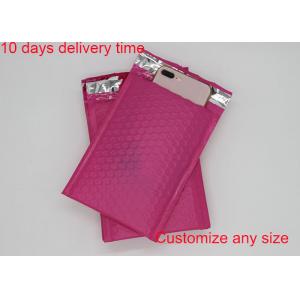 China Red Color Poly Bubble Mailers  4 * 8 Inch With High Frequency Heat Seal supplier