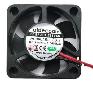 Stable 3000Rpm 12 Volt DC Blower Fan , 40x40x10mm Brushless Computer Vent Fan