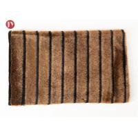 China high quality Short Pile mink Faux Fur Fabric Coffee Black Groove for sale