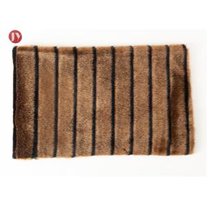 China high quality Short Pile mink Faux Fur Fabric Coffee Black Groove supplier