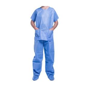 China Hospital Long And Short Sleeve Surgical Disposable Scrub Suit Nonwoven Fabric supplier
