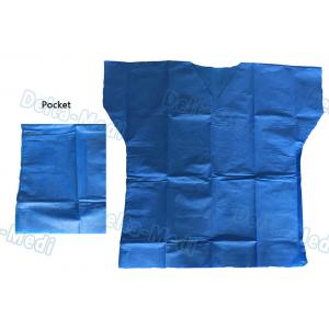 China Over Lock Sewing Disposable Scrub Suits , Custom Size Blue Scrub Suit supplier