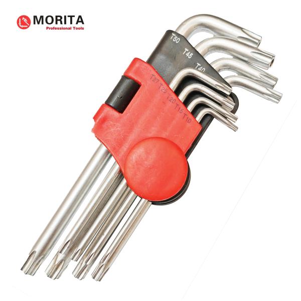 China Portador de plástico Torx End Allen Kit de llaves 9 Pce CR-V Cerrojo de acero y conexión de conexión Un Torx a prueba de manipulación on sale