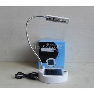 China Encargue por la lámpara de mesa solar del ABS del cable del panel solar/USB de la célula recargable del litio on sale
