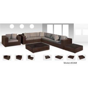 9piece -Commercial modular sofa furniture star hotel sofa & chairs lobby furniture / public furniture rattan sofa  -9036