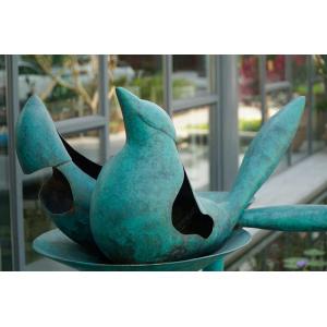Art Copper Peace Dove Sculpture Bronze Outdoor Garden Bird Statues Customized