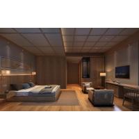 China Luxury Hotel Guest Room Furniture oak veneer double bed OEM ODM welcome on sale
