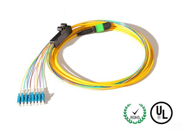 Câble de tronc de LC UPC MPO à plusieurs modes de fonctionnement, 8 - connecteur