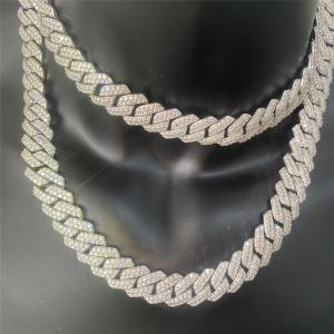 China GRA Diamond Chain Necklace 18 Inch 925 Sterling Silver VVS Diamond Chain supplier