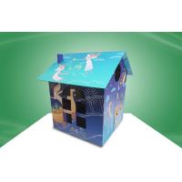 China Recyclable Children ' S Cardboard Playhouse , Cardboard Coloring House For Kids on sale