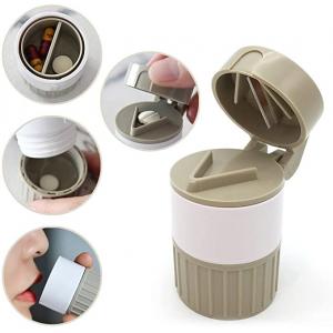 Easy Open Hospital Pill Dispenser Box Tablet Cutter Crusher Box Grind Individual Medication