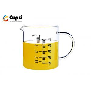 China 2 Cup 500ml Standard Measuring Cup With 50ml Black Intervals Scale Heat Resistant wholesale