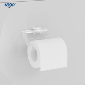 El cuarto de baño auto-adhesivo del soporte de la pared fija el soporte claro del tenedor del rollo del papel higiénico