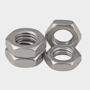 China DIN439 SS304 Hex Head Nut Zinc Plated Hexagon Thin Nuts Stainless Steel Fastener supplier