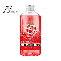 China Strawberry Vitamins Whitening Shower Gel Nourishing Body Wash Non Drying on sale