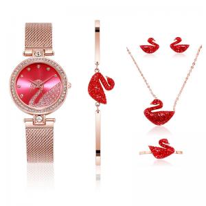Milan Strap Ladies Watch And Bracelet Set Women'S Watch And Bracelet Gift Set