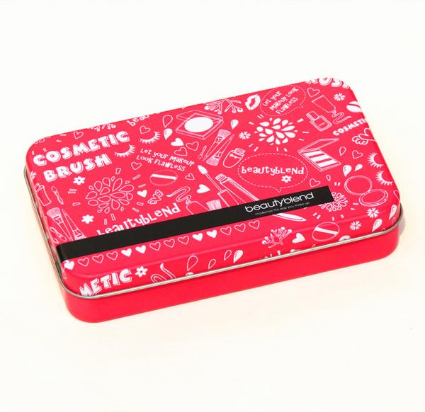 Cosmetic Rectangular Tin Box , Metal Container Box 150*92*30H mm