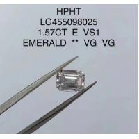 China Emerald Cut Lab Grown Diamond Jewelry 1.57 Ct E VS1 VG HPHT Diamond on sale
