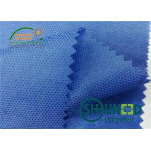 China Blue PP Spunbond Non Woven Fabric 35gsm / Soft Non Woven Polypropylene Roll For Garment supplier