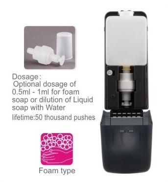 1000ml Automatic Sensor Foam Soap dispenser, ABS plastic, white color, wall mounted