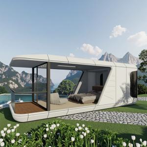 China Casa contenedor cápsula portátil para acampar, prefabricada, moderna, modular, para espacios pequeños al aire libre, hotel de playa supplier