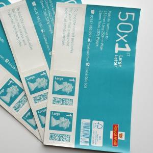 Waterproof Postage Stamp Label Printing Type Offset Printing