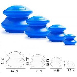 4 Pcs Different  Silicone Cupping Therapy Sets, Professionally Massager Cupping For Muscle , Joint Pain, Cellulite